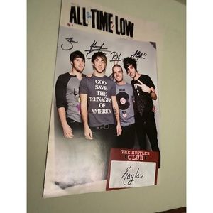 Signed All Time Low posters Hustler Club